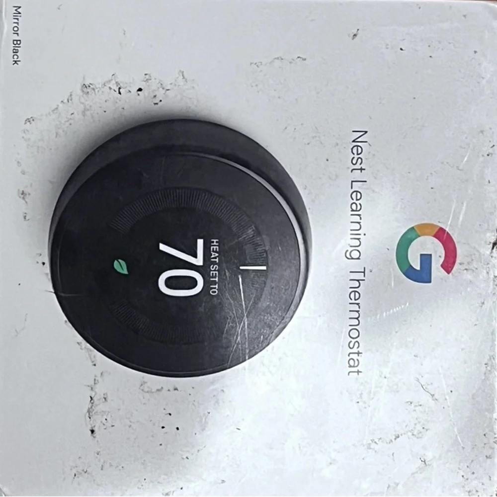 Google Nest Learning Thermostat - Smart Wi-Fi Thermostat - Mirror Black